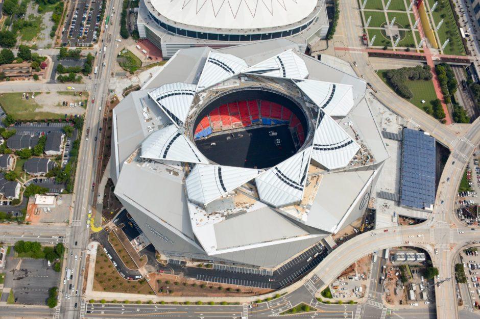 The retractable roof is perhaps the stadium's most eye-catching feature