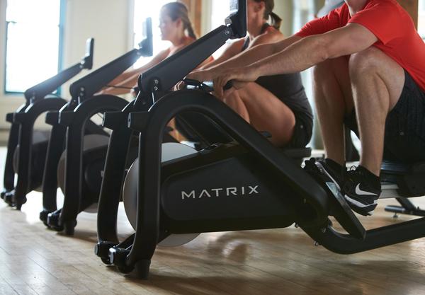 The new Matrix rower features magnetic resistance