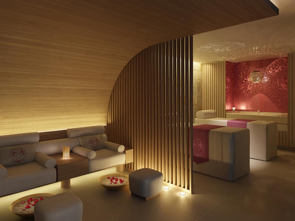 The huge spa will feature 15 single treatment rooms and two VIP suites, The huge spa will feature 15 single treatment rooms and two VIP suites,