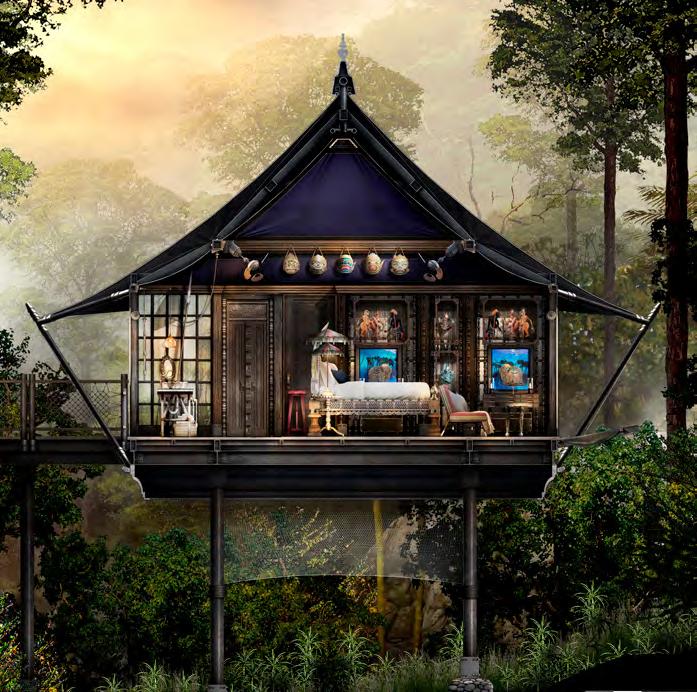 Located along 1.5km of river, each custom-designed tent will be elevated over swift moving water and waterfalls, 'providing a view and experience unlike any other resort in Asia' 