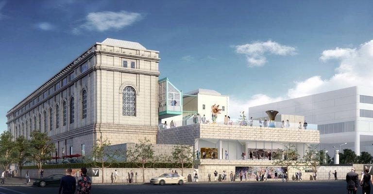 According to the plans, a new 13,000sq ft (1,200sq m) exhibition space – to be used for special exhibitions – will be topped by an art terrace / wHY/Asian Art Museum