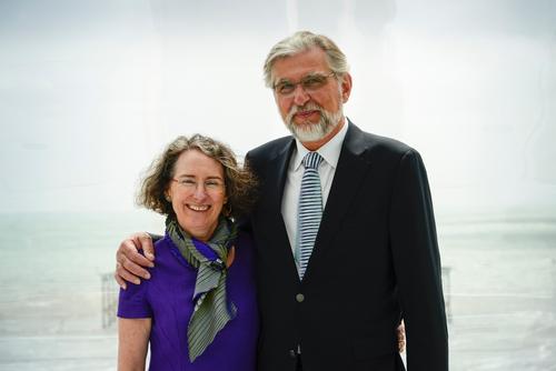 David Marks and his wife, Julia Barfield / Marks Barfield Architects