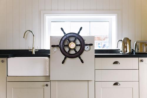 The designers have invited guests to steer their way along the River Thames / Airbnb.com, Photography by Mikael Buck