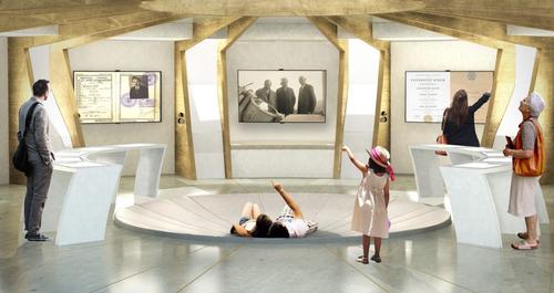The building’s floor will be partly excavated, designed as a bowl so visitors can lie down and look up at the planetarium’s ceiling / Arad Simon Architects