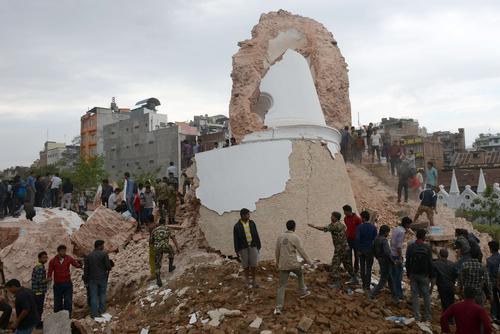Up to 200 people were thought to be inside the Dharahara Tower when it collapsed / Flickr.com/Doinik Barta