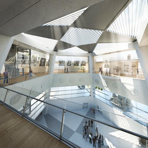 Gallagher & Associates are working on interior layout and exhibition design / Safdie Architects 