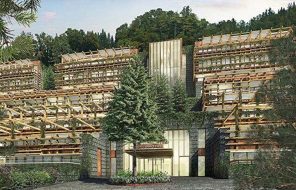 The Waldhotel will be enveloped by plants