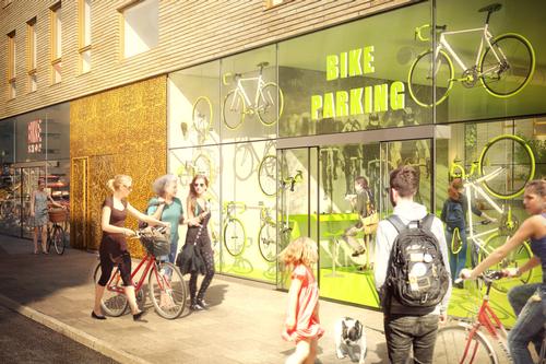 The design is intended to help foster a cycle-friendly Stockholm / Belatchew Architects 