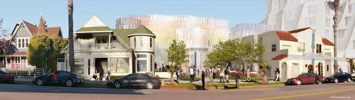 Two landmarked early 20th century buildings on the site will be preserved and adaptively reused as part of the museum component / Gehry Partners LLP