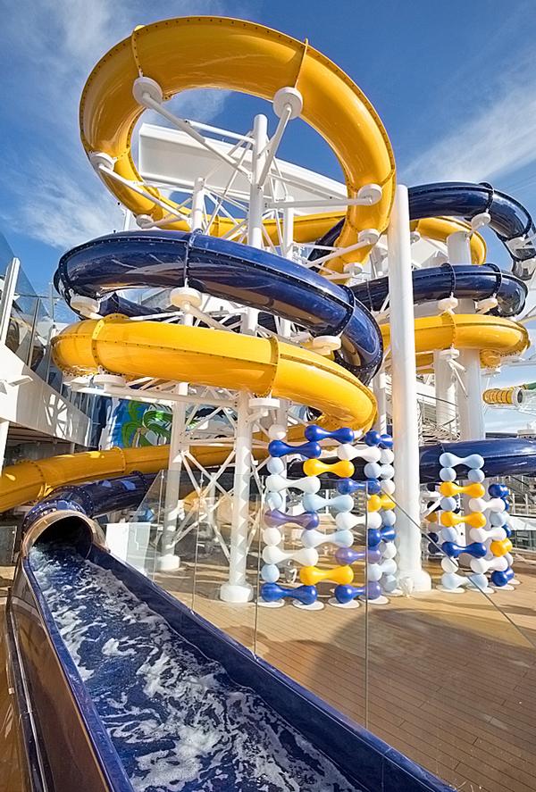 Polin’s “perfect storm” of slides is open aboard the Harmony of the Seas cruise