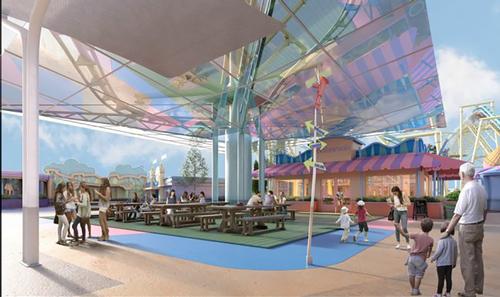 The park and shopping centre are scheduled to open later this year