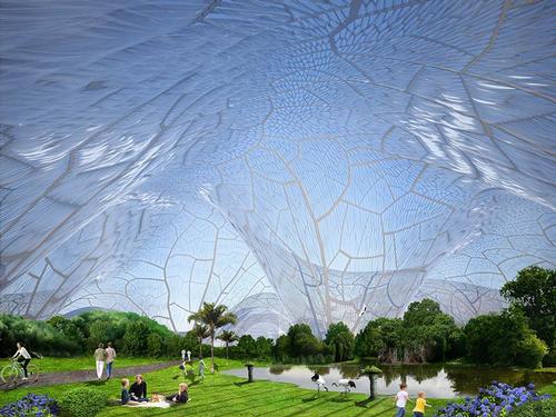 Bubbles: fresh air parks for polluted cities