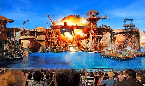Audience favourite stunts include the intense, explosive crash landing of a full-sized seaplane
