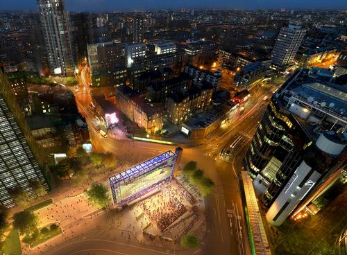 Pilbrow & Partners have proposed building an enormous screen on the site