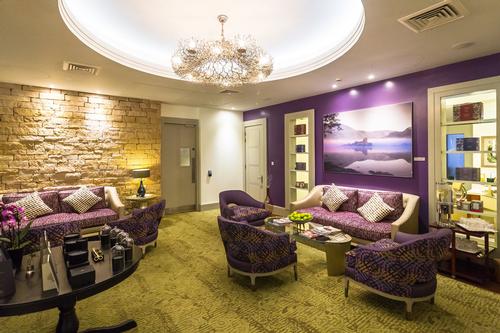 Designed by Sedley Place, the spa features 13 treatment rooms, including two couple’s rooms, as well as two wet treatment rooms offering Kohler bathing experiences / Kohler Waters Spa