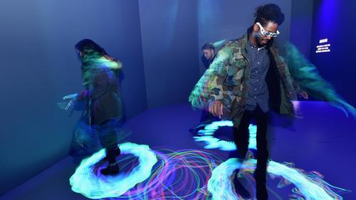 Invigoration is represented by a room which created digital halos as you walk / Radical Media 