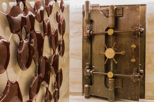 The massive armored door from the 1930s is still in its original place