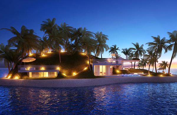 Waterstudio is working on Amillarah floating islands, luxury private properies for Dubai and Miami