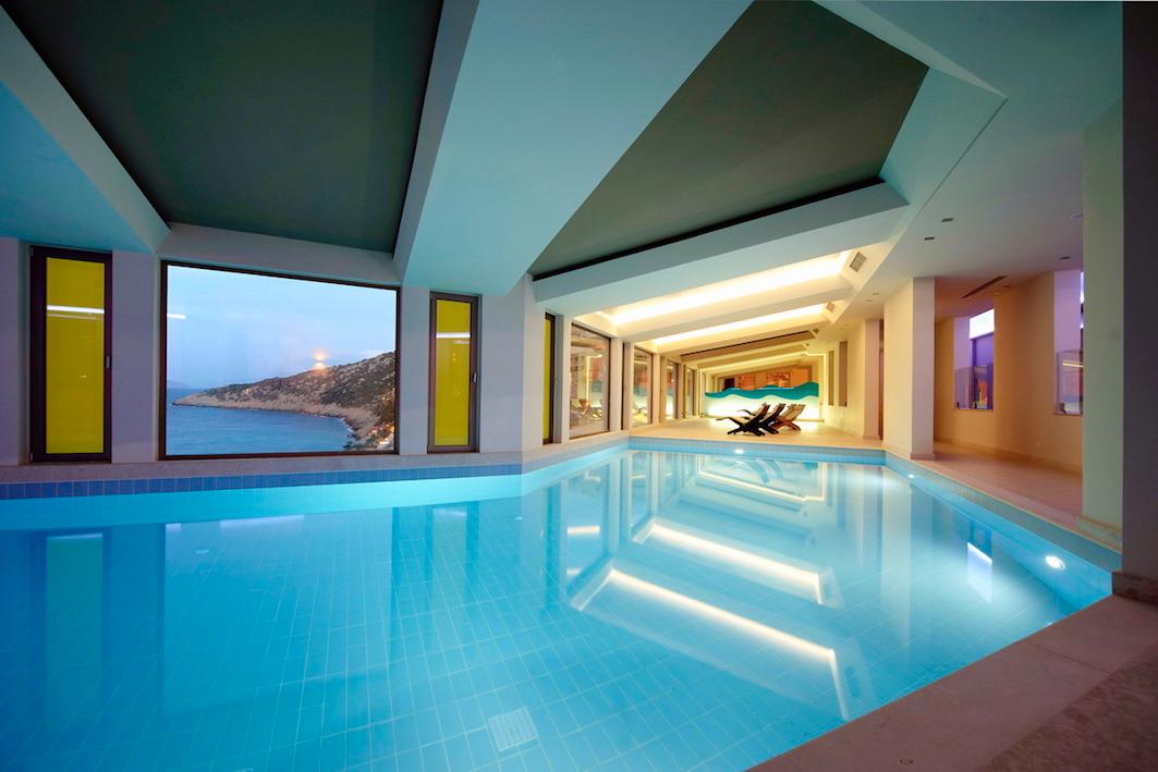 The 2,500sq m GOCO Spa Daios Cove includes eight treatment rooms, a modern gym and movement studio, two indoor pools and a thermal spa suite / GOCO Hospitality