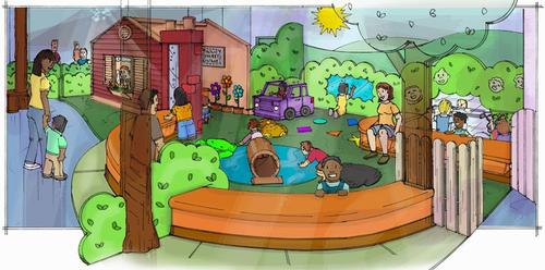 Leaping Into Learning will provide the youngest visitors to the museum learning opportunities / Jack Rouse Associates 