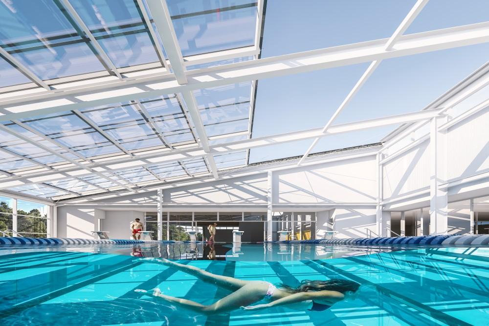 Bright Buildings will create the retractable roof for the Open Sky pool at Ivybridge Leisure Centre / 
