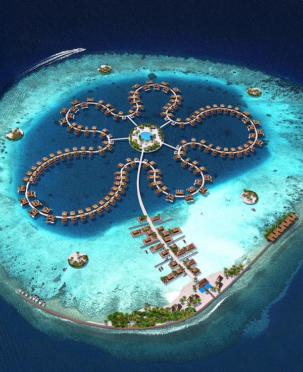 Ocean Flower is part of the Five Lagoons development in the Maldives