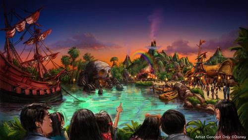 Captain Hook's ship will sit within Never Land 