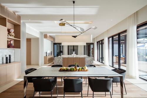 With architecture and interiors by AW² – Reda Amalou and Stéphanie Ledoux – Silversands Grenada features linear architecture and design, using pale marble and light wood and a neutral colour palette of grey, blue and hues of cream