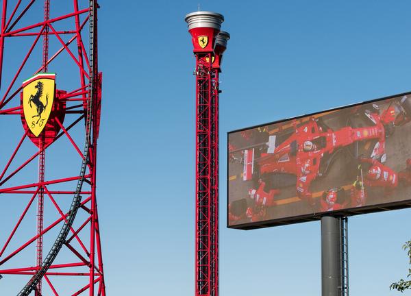 Thrill Towers offer different rides - one is a free-fall tower and one bounces up and down