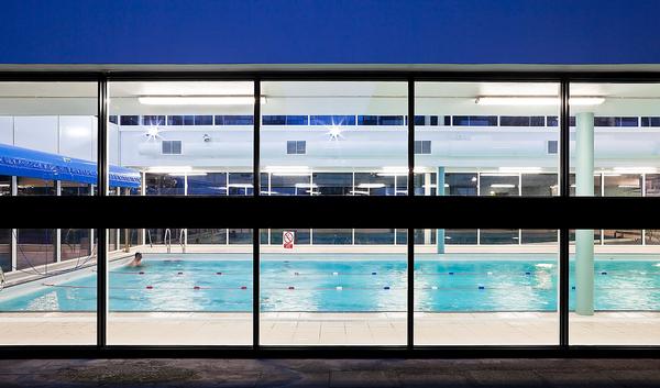 The floor to celing windows fill the space with natural light and open up the centre to passers by