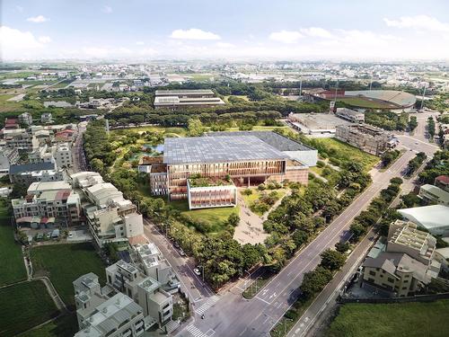 A bird's eye view of the library campus / courtesy of BAF and Carlo Ratti