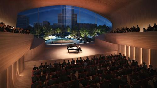 The new concert hall will replace the old Philharmonic building, which was constructed in the 1930s / Courtesy of Zaha Hadid Architects