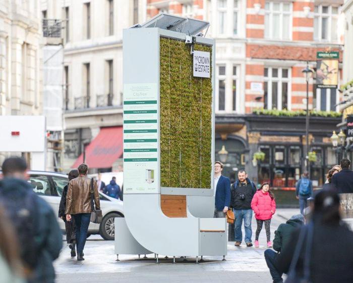 CityTree is a living wall that reduces particulate matter and nitrogen dioxide in the air by 30 per cent / 