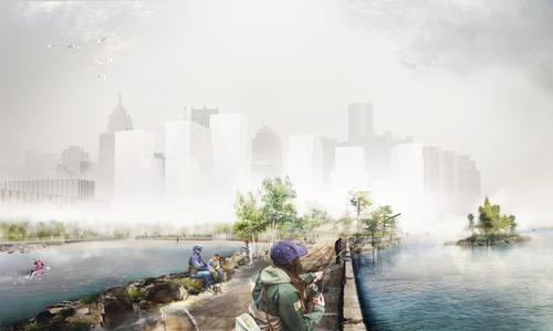 The Conservancy purchased the 22-acre riverside plot of land in 2014. It had previously been closed to the public for a century. / Courtesy of Michael Van Valkenburgh Associates