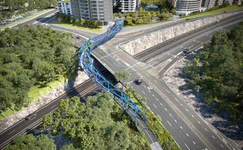 KI Studio worked with engineering firm Arup to create the structure's sinuous and helical appearance. / Courtesy of KI Studio