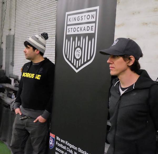 The first player trials were held at the beginning of March under the watchful eye of head coach George Vizvary (left picture)