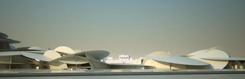 The museum will provide 8,000 sq m of permanent and 2,000 sq m of temporary gallery space. / Courtesy of Jean Nouvel