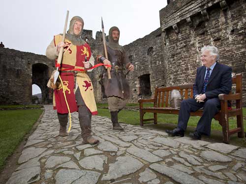 Alun Ffred Jones (right) helps launch Princes of Gwynedd at Conwy Castle Alun Ffred Jones (right) helps launch Princes of Gwynedd at Conwy Castle