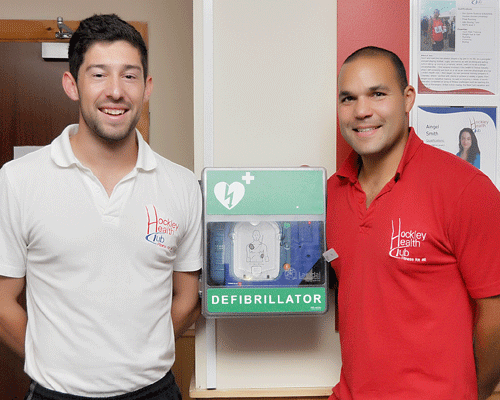 SafeTIC's DOC defibrillator for Hockley Health Club