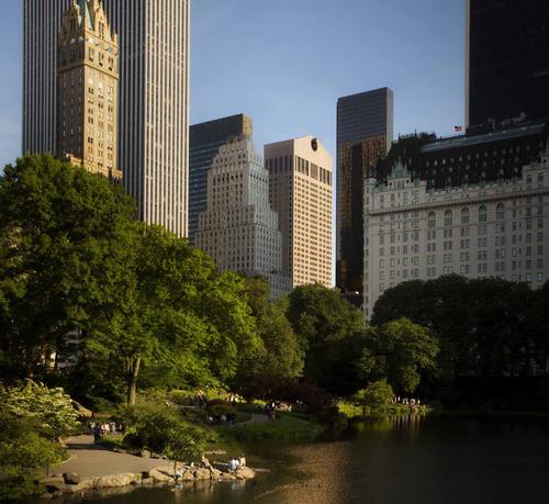 Originally designed by architect Philip Johnson, the Sony Tower (shown here, centre, from Central Park) is an iconic New York landmark, known for its ornamental ‘Chippendale’ roofline and considered to be one of the first postmodern skyscrapers / Oetker Collection