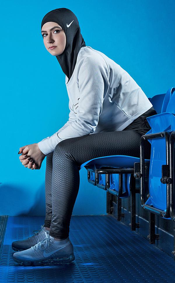 Nike consulted with many Muslim athletes, including pro figure skater Zahra Lari