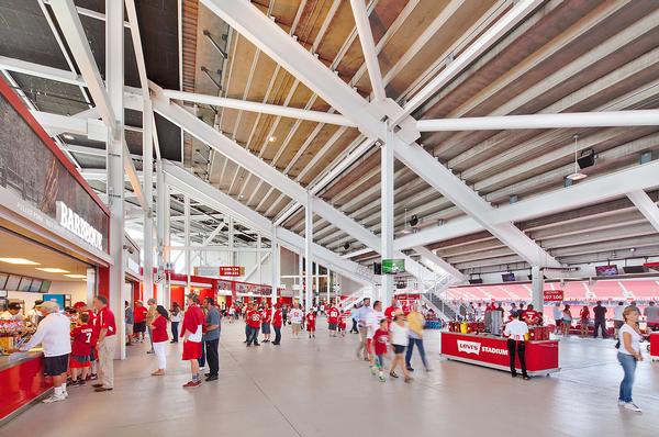 The 49ers secured the US$220m 20-year stadium naming deal with Levi Strauss & Co in 2013 The 49ers secured the US$220m 20-year stadium naming deal with Levi Strauss & Co in 2013