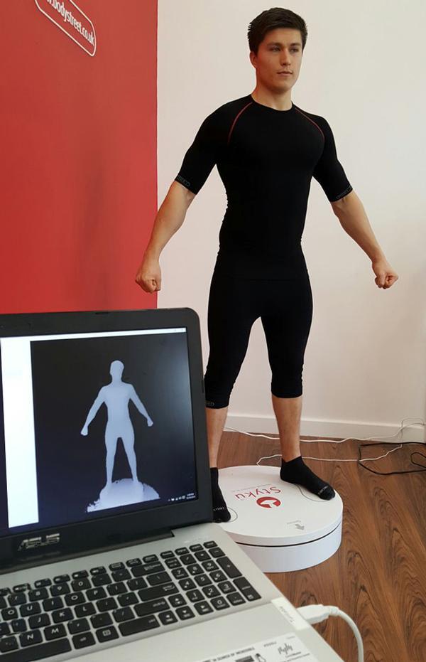 The 3D body scanner is accurate to within 2–3mm