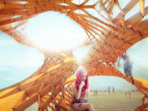 The Infinity Tree pavilion reflects the intricacies of natural design