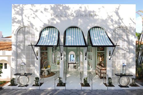 A chic interior palette complements the sophistication of the all white structures
