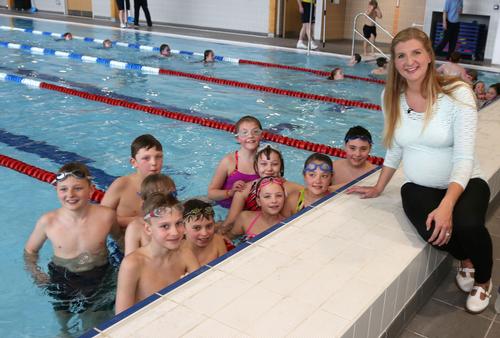 Rebecca Adlington delivered teaching sessions for young swimmers