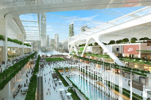 The Meydan One Mall will feature a retractable roof that could be opened in the cooler winter months / Meydan City Corporation