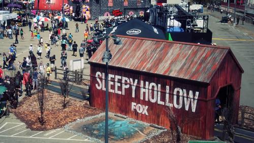 The spooky shack was set up outside the San Diego Comic-Con