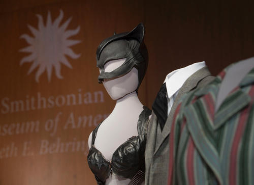 Catwoman's costume, a suit worn by Paul Newman and Bette Davis' overcoat were among the artefacts donated