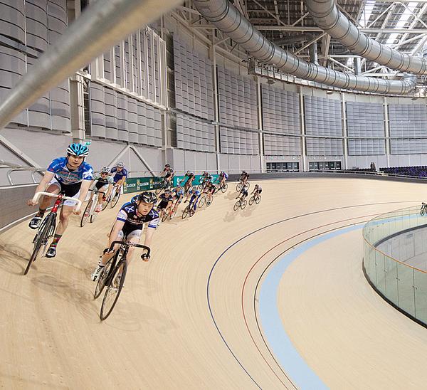 The velodrome boasts a wooden track designed by German specialist Ralph Schuermann
